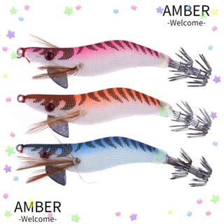 Amber เหยื่อตกปลาเสมือนจริง รูปปลาหมึก กุ้ง ตะกั่ว 2023 8 ซม. 7 กรัม 3 ชิ้น