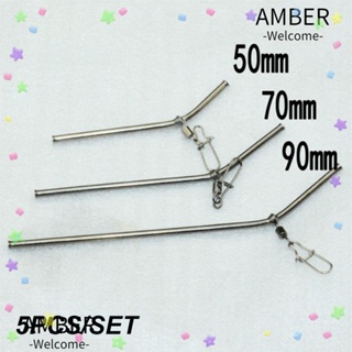 Amber 10 ชิ้น / เซต ท่อตกปลา สมดุล น้ําเค็ม หนาม 5/7/9 ซม. ทองแดง