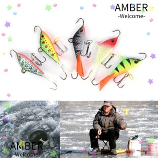 Amber ตะขอตกปลาน้ําแข็งประดิษฐ์ 50 มม. 7.5 กรัม