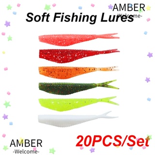 Amber เหยื่อตกปลาปลอม แบบนิ่ม 20 ชิ้น ต่อชุด