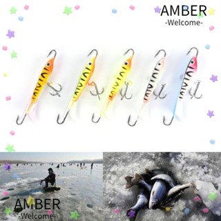 Amber จิ๊กตะขอตกปลาน้ําแข็งประดิษฐ์ แบบพกพา 60 มม. 9.5 กรัม