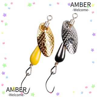 Amber เหยื่อตกปลาโลหะ ประดับเลื่อม แบบพกพา 2.8 กรัม 4.5 กรัม 7 กรัม