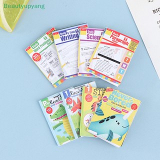 [Beautyupyang] สมุดโน้ตกระดาษจิ๋ว 1:12 สําหรับตกแต่งบ้านตุ๊กตา 4 ชิ้น