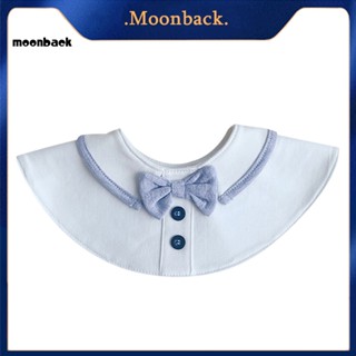 &lt;moonback&gt; ผ้าขนหนู ผ้าเช็ดน้ําลาย แบบนุ่ม ผูกโบว์ สําหรับเด็กทารก กลางวัน