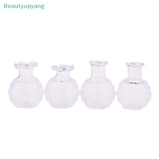 [Beautyupyang] โมเดลแจกันแก้วจิ๋ว 1:12 สําหรับตกแต่งบ้านตุ๊กตา 2 ชิ้น