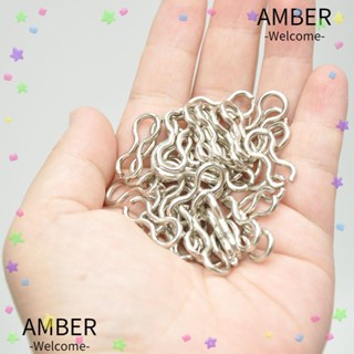 Amber อุปกรณ์เชื่อมต่อสายเบ็ดตกปลา แบบพกพา สีทอง 100 ชิ้น