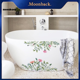 &lt;moonback&gt; สติกเกอร์ติดผนัง มีกาวในตัว ลายดอกไม้ ใบไม้ สําหรับตกแต่งบ้าน ห้องนั่งเล่น