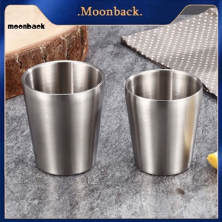 &lt;moonback&gt; ถ้วยเบียร์ สเตนเลส โลหะ สองชั้น ขนาดเล็ก สําหรับบ้าน