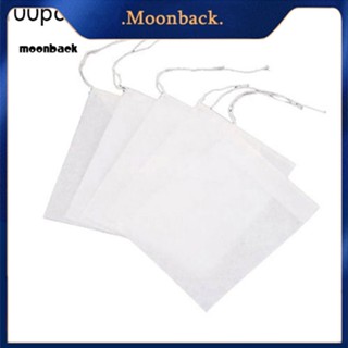 &lt;moonback&gt; ถุงกระดาษกรองชาสมุนไพร แบบไม่ทอ สีขาว 100 ชิ้น