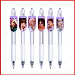 Ere1 NMIXX Click ball pen ปากกาเจล ลายการ์ตูนน่ารัก BAE HAEWON JIWOO KYUJIN