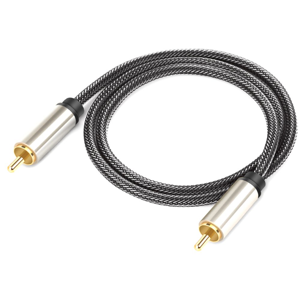 【yunhai】Coaxial Coax Audio Cable Digital RCA To RCA Male TV Subwoofer Cord Gold Plated