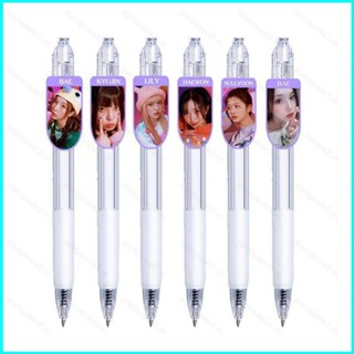 Star3 NMIXX Click ball pen ปากกาเจล ลายการ์ตูนน่ารัก BAE HAEWON JIWOO KYUJIN