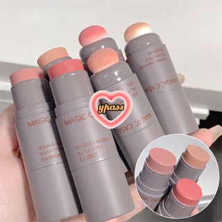 CYREAL Magic Casa ฟองน้ำสองหัว Monochrome Blush Cream การพัฒนาสีติดทนนาน Natural Lip And Cheek Dual Use