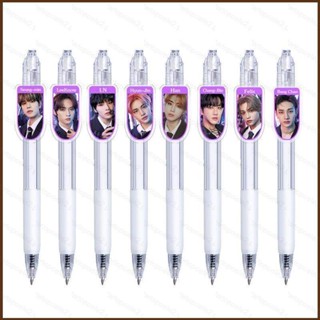 Kira Stray Kids Click ball pen ปากกาเจล ลายการ์ตูนน่ารัก Bang Chan Chang-Bin Felix Han IN Hyun-Jin Lee Know Seung-min