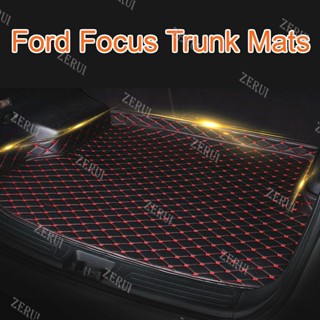 Zr 【พร้อมส่ง】แผ่นเสื่อหนัง PU กันลื่น สําหรับ Ford Focus Trunk Mats