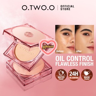 CYREAL O.two.o Face Powder Oil Control Long Lasting 24h Locking Makeup Face Powder Foundation Matte With Powder Puff