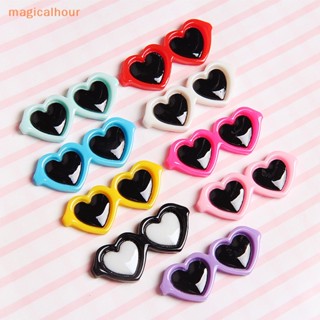 Magicalhour^^ แว่นกันแดดเรซิ่น ขนาดเล็ก สําหรับตกแต่งบ้านตุ๊กตา 10 ชิ้น