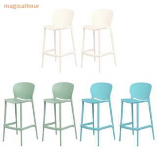 Magicalhour^^ เก้าอี้รับประทานอาหารจิ๋ว 1:6 สําหรับตกแต่งบ้านตุ๊กตา 2 ชิ้น