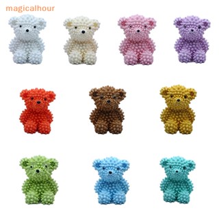 Magicalhour^^ จี้ตุ๊กตาหมีทุเรียน ขนาดเล็ก สีมาการอง สําหรับแขวนตกแต่งบ้าน รถยนต์ 5 ชิ้น