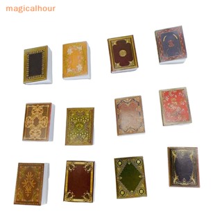 Magicalhour^^ โมเดลหนังสือจิ๋ว 1:12 สําหรับตกแต่งบ้านตุ๊กตา 12 ชิ้น