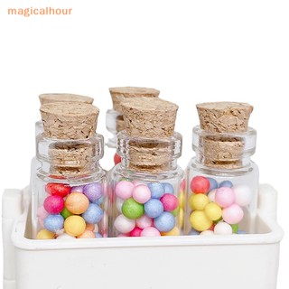 Magicalhour^^ โมเดลขวดขนมหวานจําลอง พร้อมจุกปิด DIY สําหรับตกแต่งบ้านตุ๊กตา