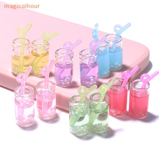 Magicalhour^^ โมเดลแก้วน้ําผลไม้จิ๋ว 1:12 สําหรับตกแต่งบ้านตุ๊กตา 10 ชิ้น