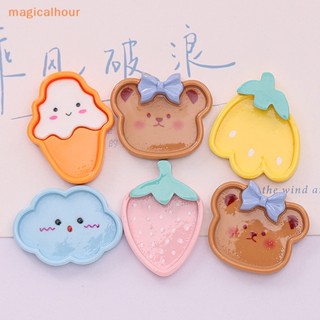 Magicalhour^^ จานใส่อาหาร ผลไม้ ขนาดเล็ก หลากสี สําหรับบ้านตุ๊กตา 5 ชิ้น