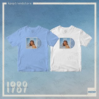 Taylor Swift 1989 เสื้อยืดแขนสั้น ผ้าฝ้าย ทรงหลวม พิมพ์ลายอัลบั้ม (เวอร์ชั่น Taylors) พลัสไซซ์ แฟชั่นเรียบง่าย สําหรับผู้ชาย และผู้หญิง