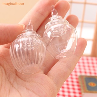 Magicalhour^^ ขวดโหลแก้วใส่ขนมหวาน ขนาดเล็ก สําหรับตกแต่งบ้านตุ๊กตา 1/12 1 ชิ้น