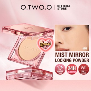 CYREAL O.two.o Face Powder Oil Control Waterproof Silky Powder Foundation Full Cover Flawless Finish แป้งแต่งหน้าพร้อมกระจก