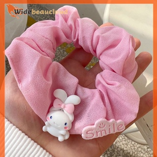 Widebeaucloud ยางรัดผม ลายอนิเมะ Sanrio Cinnamoroll น่ารัก สีชมพู สําหรับเด็กผู้หญิง