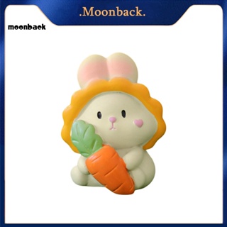 &lt;moonback&gt; ฟิกเกอร์กระต่ายจิ๋ว พร็อพตกแต่งสวนบอนไซน่ารัก