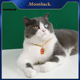 &lt;moonback&gt; สร้อยคอโซ่ จี้การ์ตูนน่ารัก สีสันสดใส สําหรับสัตว์เลี้ยง แมว