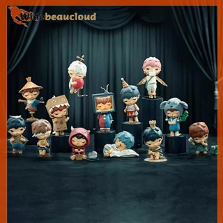 Widebeaucloud POP MART Hirono Mime Series Mystery Box POPMART Blind Box ฟิกเกอร์แอคชั่นน่ารัก โดย Lang Nice