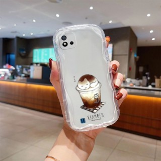 เคส REALME C20 C11 2021 เคสโทรศัพท์มือถือแบบใส ลายการ์ตูนกาแฟน่ารัก 3D แฟชั่น สําหรับ  2023