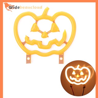 Widebeaucloud หลอดไฟ LED 3V รูปฟักทอง ไดโอด สําหรับตกแต่งปาร์ตี้ฮาโลวีน