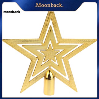 &lt;moonback&gt; เครื่องประดับตกแต่งต้นคริสต์มาส รูปดาว ประดับกลิตเตอร์ สําหรับตกแต่งบ้าน กลางแจ้ง