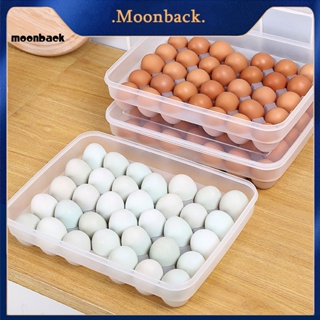 &lt;moonback&gt; กล่องเก็บไข่ น้ําหนักเบา สําหรับตู้เย็น ห้องครัว