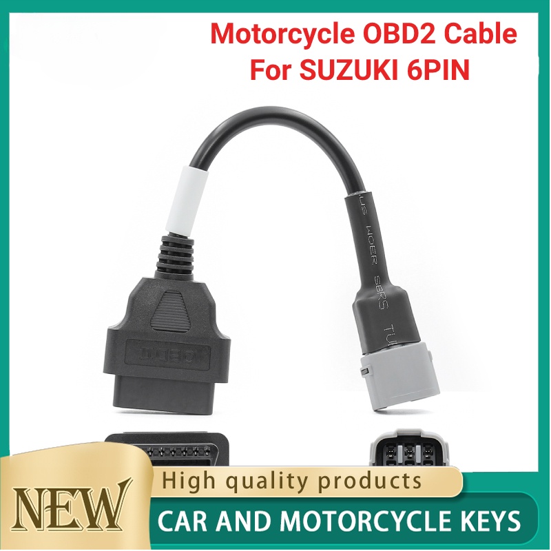 SUZUKI Xps สายเคเบิลปลั๊ก 6PIN เป็น 16PIN OBD 2 OBD 2 OBD 2 OBD2 OBD 2 สําหรับรถจักรยานยนต์ ELM327 V