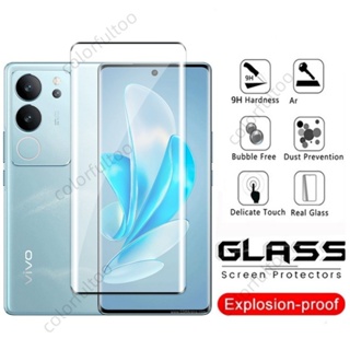 Vivo V29 5G 3D Curved Tempered Glass Protective Film For Vivo V29 V27e V25e V25 V27 Pro V25Pro V27Pro 4G 5G Full Cover Glue HD Glass Screen Protector Front Film