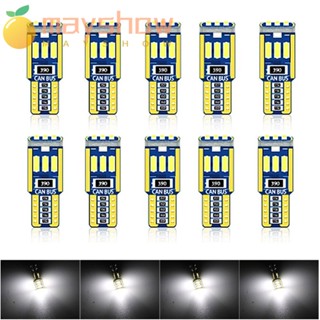 Mayshow หลอดไฟติดป้ายทะเบียนรถยนต์ LED 12V 4014 9SMD 10 ชิ้น 10 ชิ้น