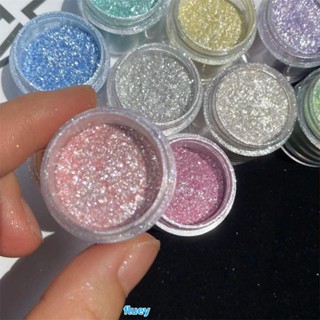 ผงขัดเล็บ กลิตเตอร์หลากสี Aurora Glitter Nail Powder Mirror Friction Mirror Polished Decoration