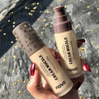 NOVO Shimmer Cream Liquid Foundation Concealer Full Coverage Matte Moisturizing Oil Control Repair Face Makeup