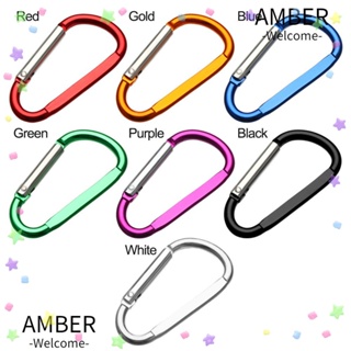 Amber คาราบิเนอร์ โลหะผสมอลูมิเนียม หลากสี สําหรับปีนเขา เล่นกีฬากลางแจ้ง