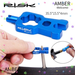 Amber 4 IN 1 อะไหล่วาล์วซ่อมจักรยาน MTB แบบพกพา 1/2 ชิ้น