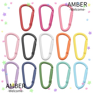 Amber คาราบิเนอร์ โลหะผสมอลูมิเนียม คุณภาพสูง หลากสี สําหรับปีนเขา 5 ชิ้น