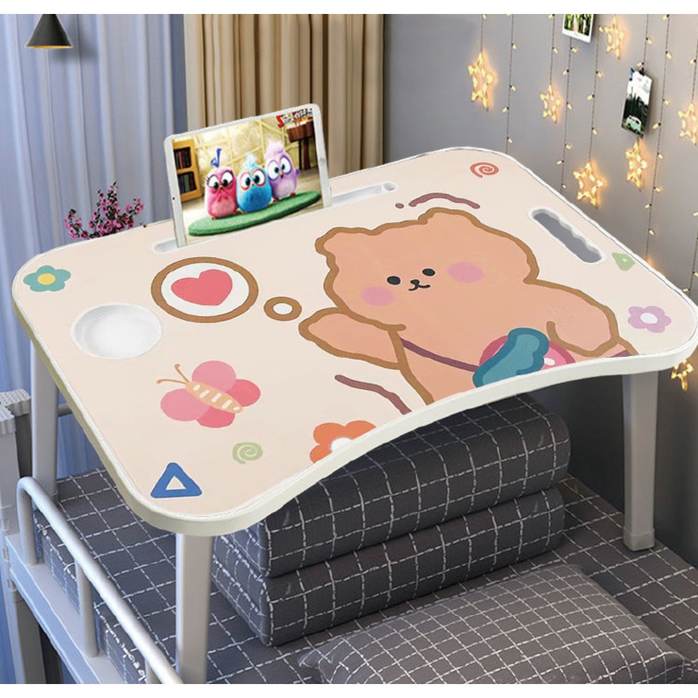 GlobalHouse DELICATO โต๊ะพับญี่ปุ่น รุ่น BEARBEAR ขนาด 40×60×28 ซม. สีเบจ สินค้าของแท้คุณภาพดี