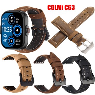 สายนาฬิกาข้อมือ หนังวัวแท้ ปลดเร็ว 20 มม. 22 มม. อุปกรณ์เสริม สําหรับ COLMi C63 C81