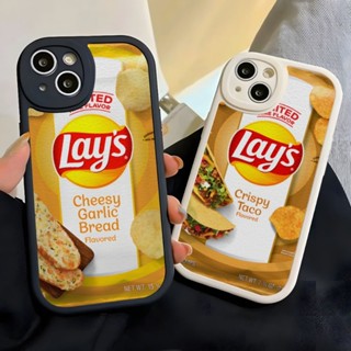 เคสโทรศัพท์มือถือหนังแกะ ซิลิโคน ลาย Lays สําหรับ Iphone 14 Pro Max 13 12 11 Mini X Xr Xs 8 7