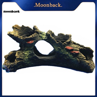 &lt;moonback&gt; ถ้ําไม้เรซิ่นจําลอง สําหรับตกแต่งตู้ปลา